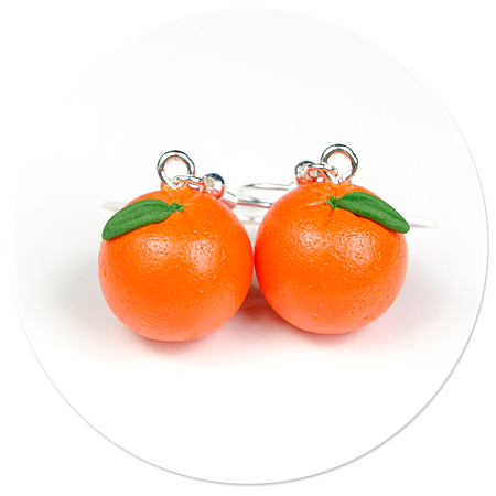 earrings oranges