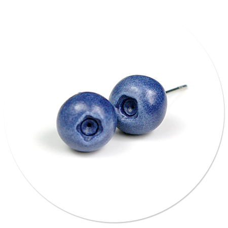 plug-in earrings blueberries (mini)