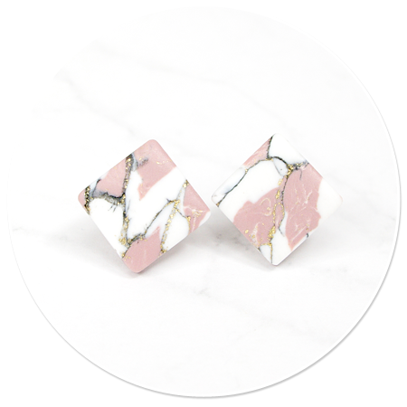 marble plug-in earrings no. 9