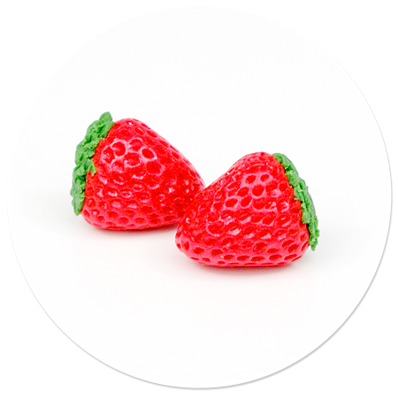 plug-in earrings strawberries