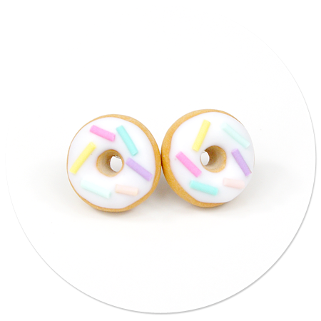 plug-in earrings donuts no. 5