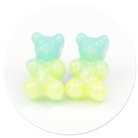 plug-in earrings colorful teddy bear no. 3