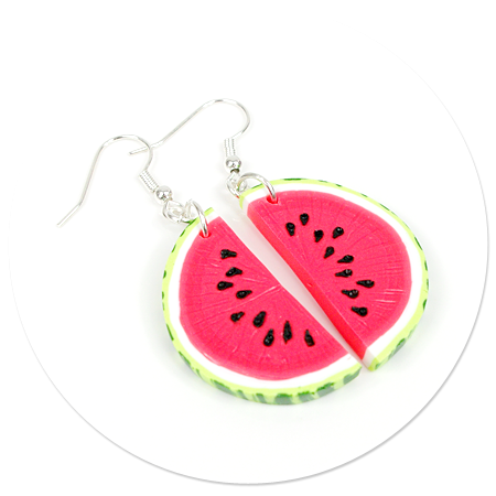 earrings watermelons