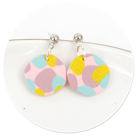plug-in earrings colorful spots