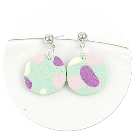 plug-in earrings colorful spots no. 4