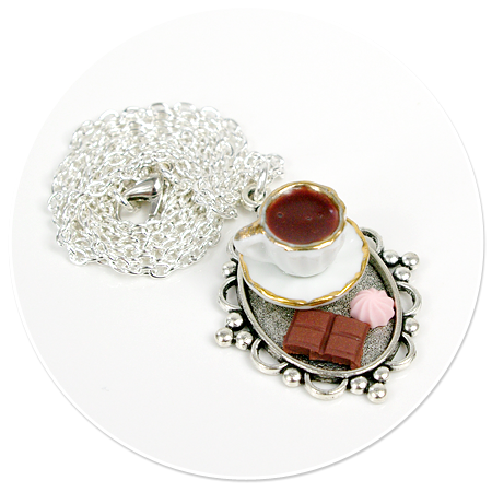 necklace tray with coffee and sweets no. 3