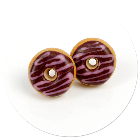 plug-in earrings donuts no. 3