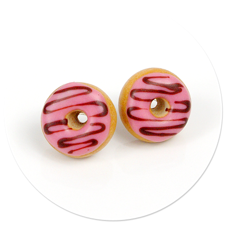 plug-in earrings donuts no. 6