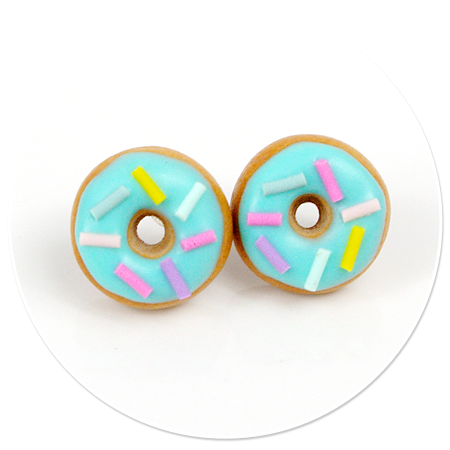 plug-in earrings donuts no. 9