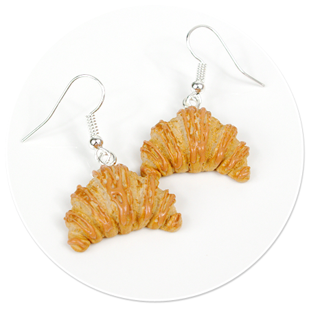 earrings croissants with toffee