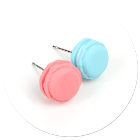 plug-in earrings macaroons no. 4