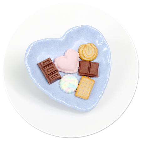 brooch plate of sweets