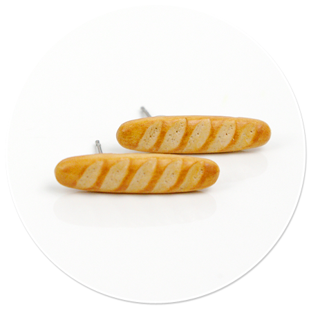 plug-in earrings with baguettes