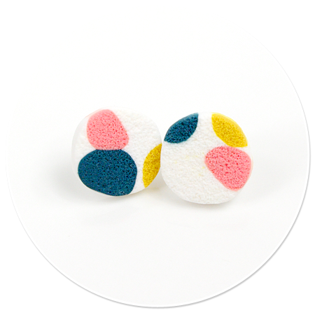 plug-in earrings colorful spots no. 9