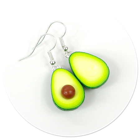 earrings avocado