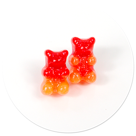 plug-in earrings colorful teddy bear no. 7