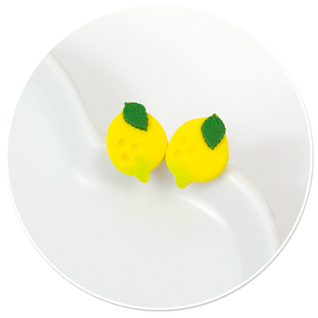 plug-in earrings lemons