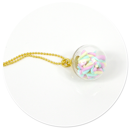 necklace sphere with marshallows no. 2