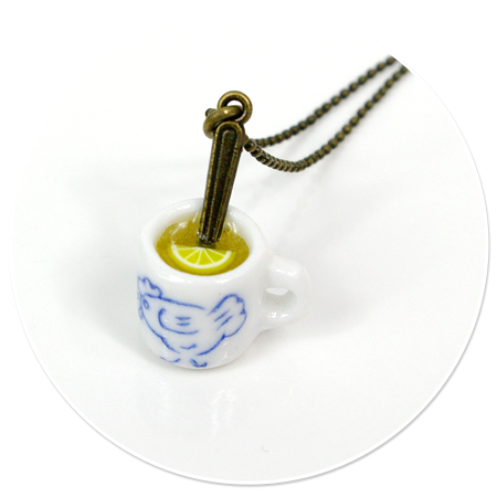 necklace with mug of tea no. 2