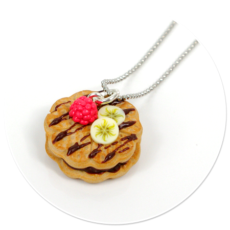 necklace waffles with raspberries no. 2
