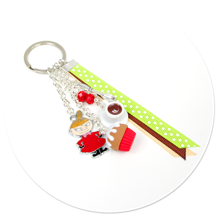 keyring with Little My and cupcake no. 3