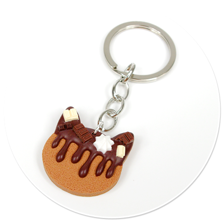 keyring with cookie cat no. 2
