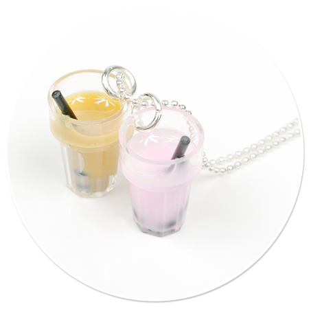 necklace with bubble tea