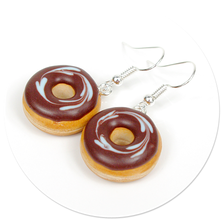 earrings donuts with glaze no. 3