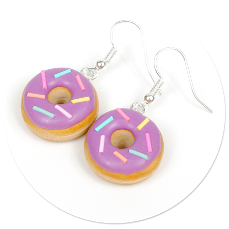 earrings donuts with sprinkles