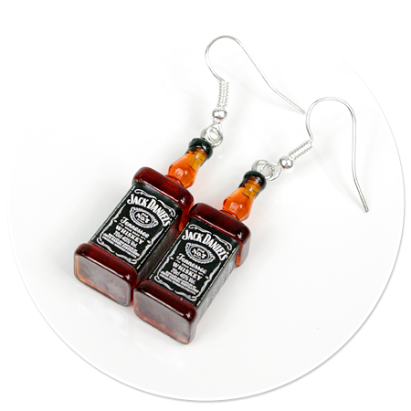 earrings bottles of whiskey