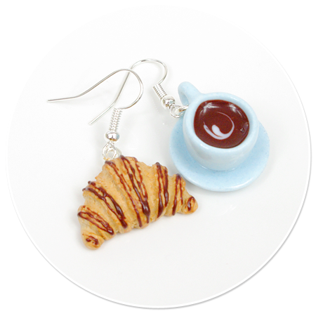 earrings cup and croissant no. 3