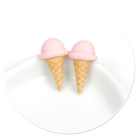 plug-in earrings ice cream cones no. 2