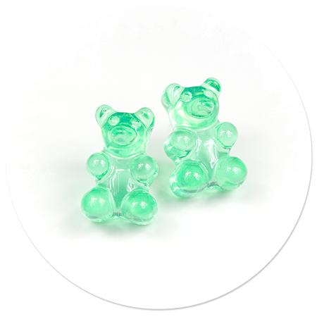 plug-in earrings jelly bear no. 3