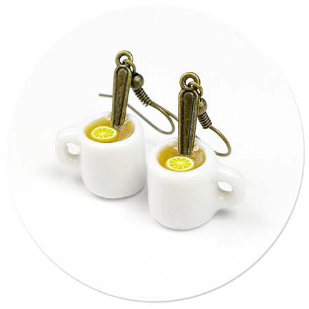 earrings mugs of tea