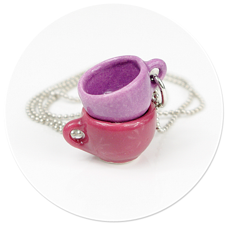 necklace with colorful cups