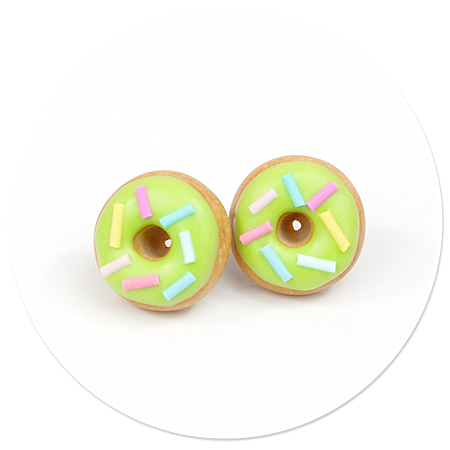plug-in earrings donuts no. 7