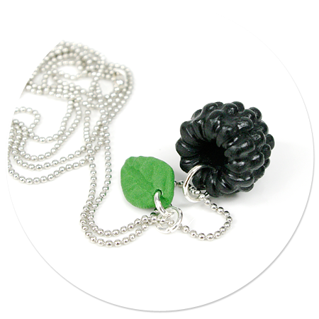 necklace with blackberry