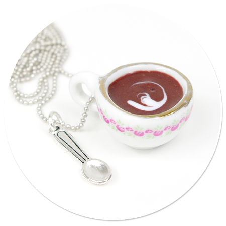 necklace with cup of coffee