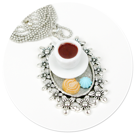 necklace tray with coffee and sweets no. 2