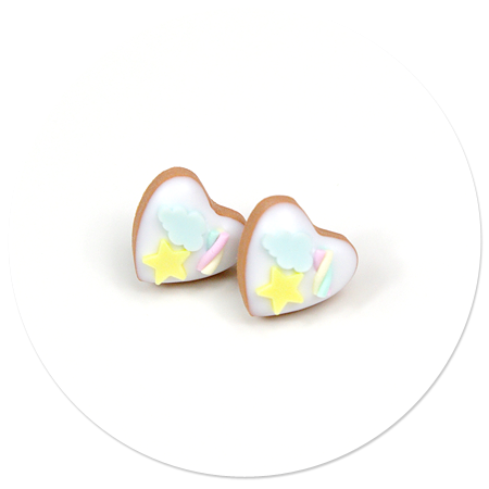 plug-in earrings pastels cookies no. 2