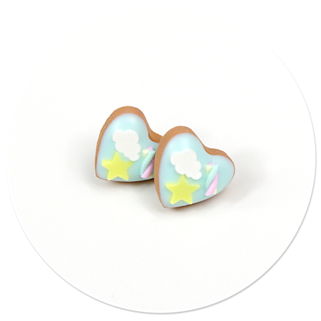 plug-in earrings pastels cookies no. 3