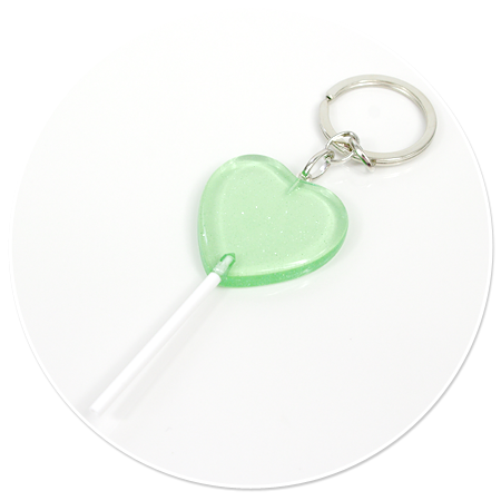 keyring with lollipop heart no. 3