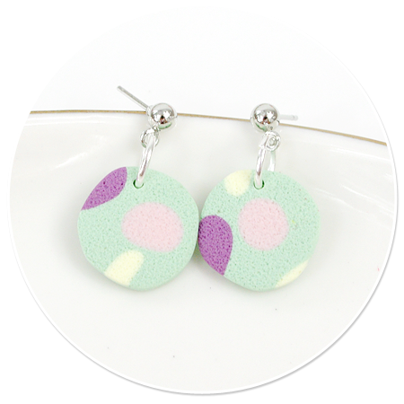 plug-in earrings colorful spots no. 3