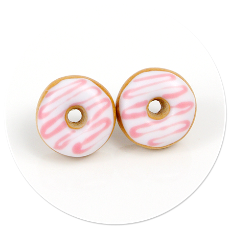 plug-in earrings donuts no. 4