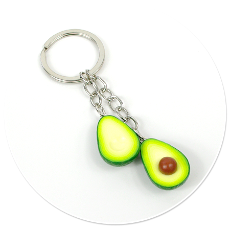 keyring with avocado