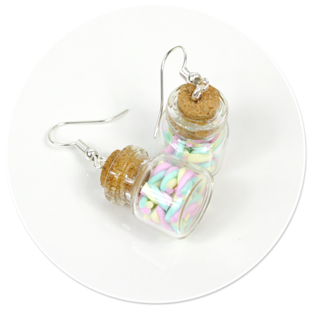 earrings jar with marshmallows no. 2
