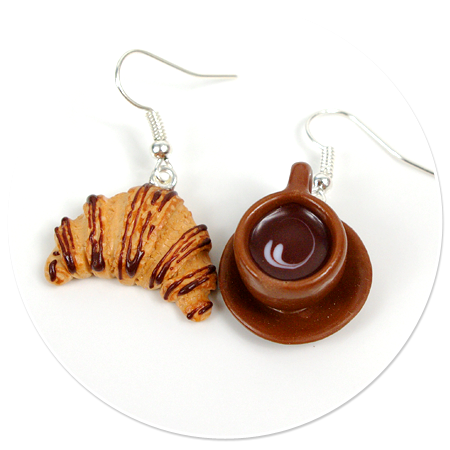 earrings cup and croissant no. 4