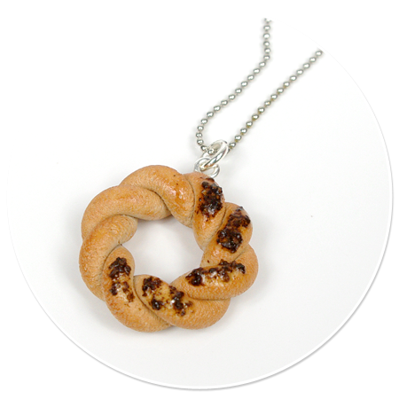 necklace with bagel