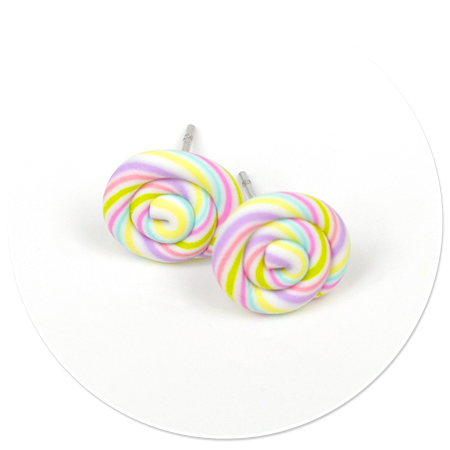 plug-in earrings lollipops no. 5