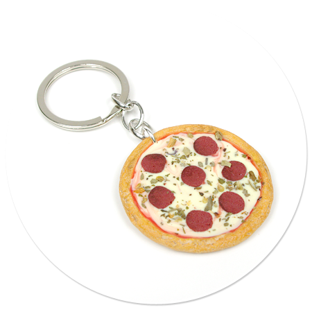 keyring with pizza no. 2
